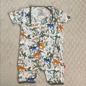 Magnetic Me Dinosaur Short Romper 3-6 mo